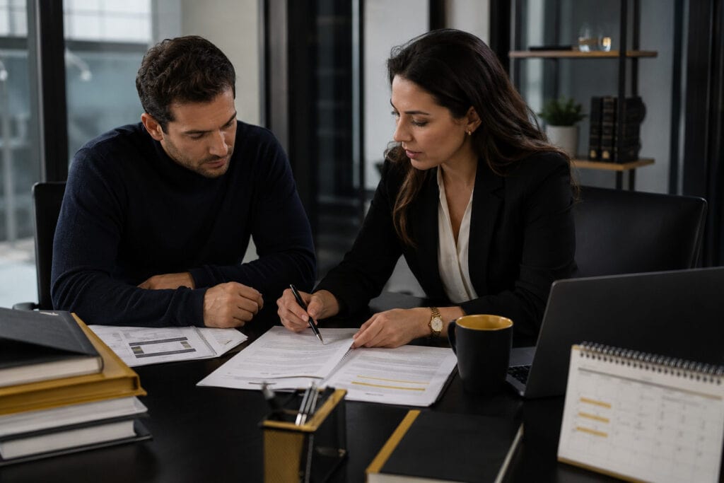 Employee reviewing a VSO during sick leave with an employment lawyer in the Netherlands