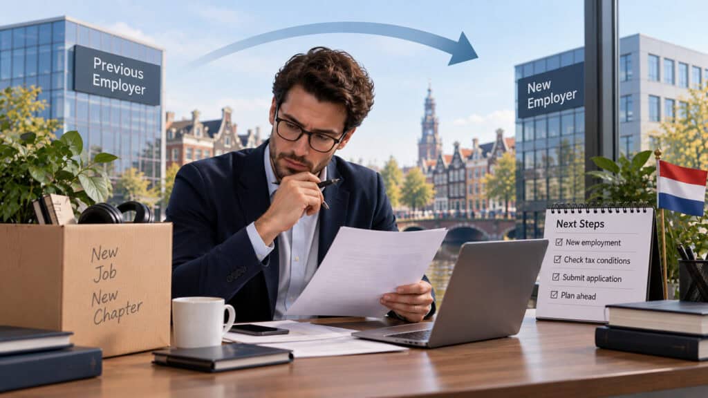 Expat checking 30% ruling requirements after changing employer in the Netherlands.