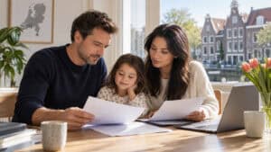 Parents planning legal guardianship for their child in the Netherlands.